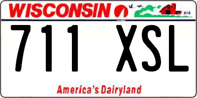 WI license plate 711XSL