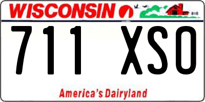 WI license plate 711XSO