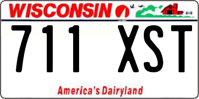 WI license plate 711XST