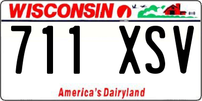 WI license plate 711XSV