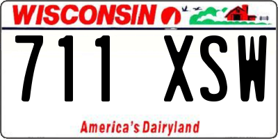 WI license plate 711XSW