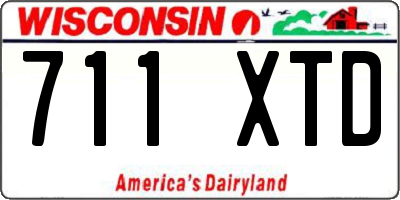WI license plate 711XTD