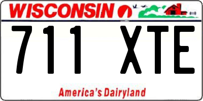 WI license plate 711XTE