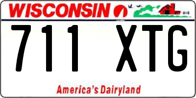 WI license plate 711XTG