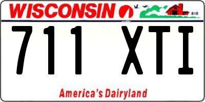 WI license plate 711XTI