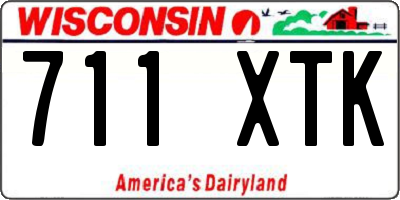 WI license plate 711XTK