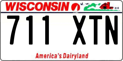 WI license plate 711XTN
