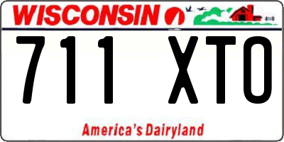 WI license plate 711XTO