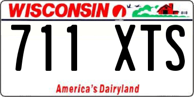 WI license plate 711XTS
