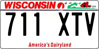 WI license plate 711XTV