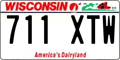 WI license plate 711XTW