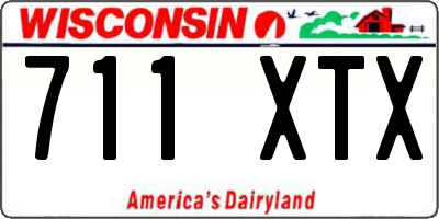 WI license plate 711XTX