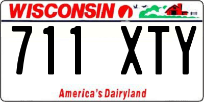 WI license plate 711XTY