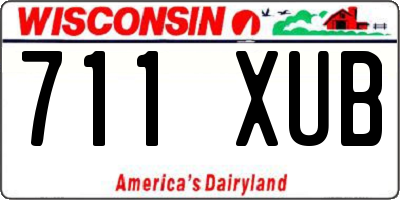 WI license plate 711XUB