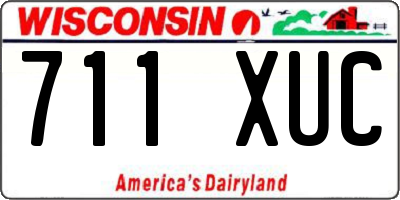 WI license plate 711XUC