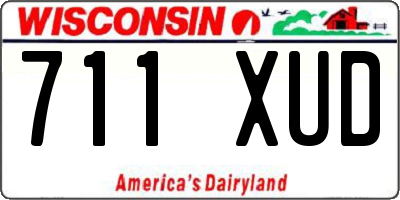WI license plate 711XUD