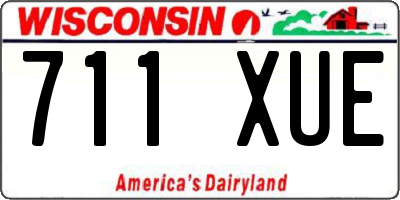 WI license plate 711XUE