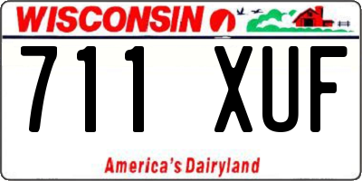 WI license plate 711XUF
