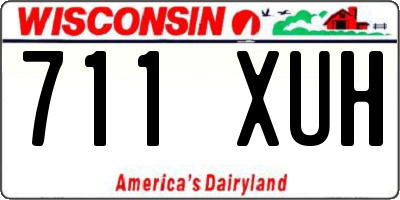 WI license plate 711XUH