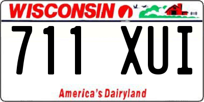 WI license plate 711XUI