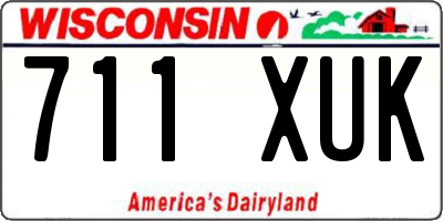 WI license plate 711XUK