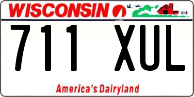 WI license plate 711XUL