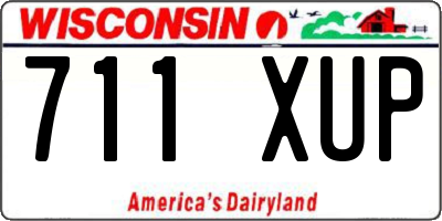 WI license plate 711XUP