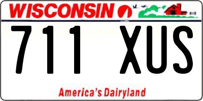 WI license plate 711XUS