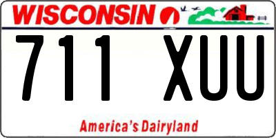 WI license plate 711XUU