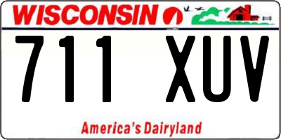 WI license plate 711XUV