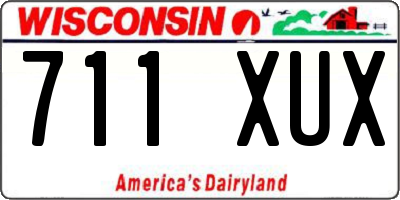 WI license plate 711XUX