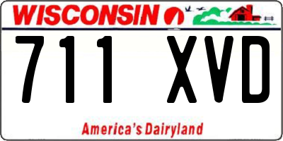 WI license plate 711XVD