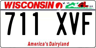 WI license plate 711XVF
