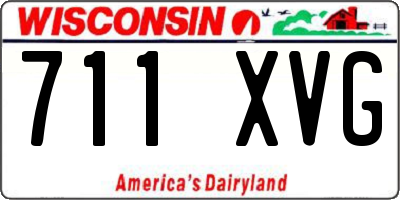 WI license plate 711XVG