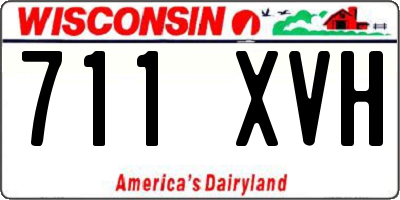 WI license plate 711XVH