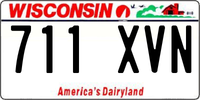 WI license plate 711XVN