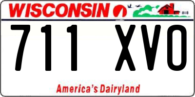 WI license plate 711XVO