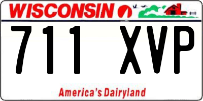 WI license plate 711XVP