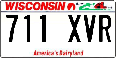 WI license plate 711XVR