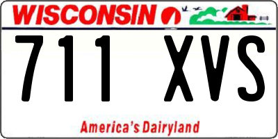 WI license plate 711XVS