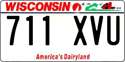 WI license plate 711XVU