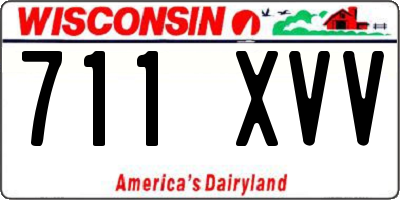 WI license plate 711XVV