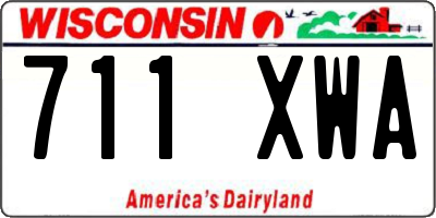 WI license plate 711XWA