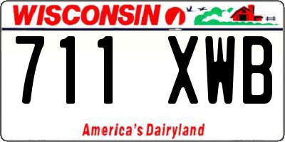 WI license plate 711XWB