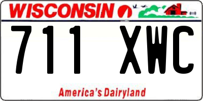 WI license plate 711XWC