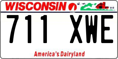 WI license plate 711XWE