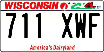 WI license plate 711XWF
