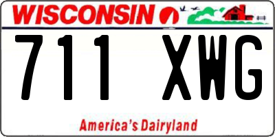 WI license plate 711XWG