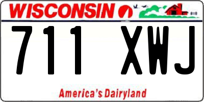 WI license plate 711XWJ