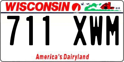 WI license plate 711XWM